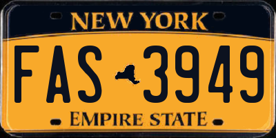NY license plate FAS3949