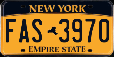NY license plate FAS3970