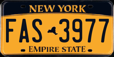 NY license plate FAS3977