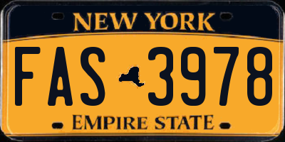 NY license plate FAS3978