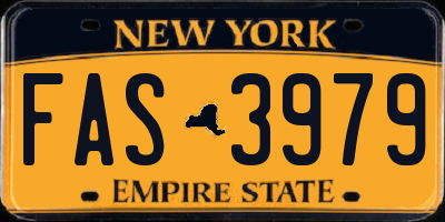 NY license plate FAS3979