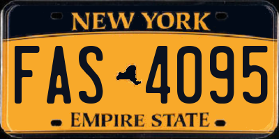 NY license plate FAS4095