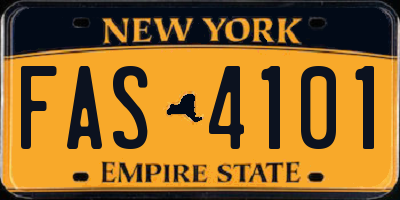NY license plate FAS4101