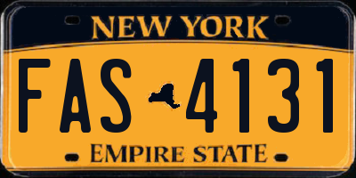 NY license plate FAS4131