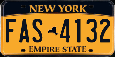 NY license plate FAS4132