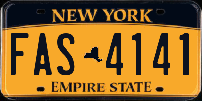 NY license plate FAS4141