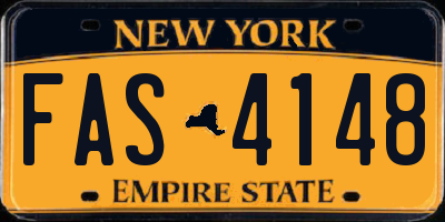 NY license plate FAS4148