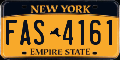 NY license plate FAS4161