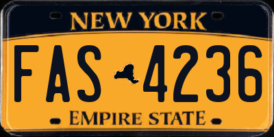 NY license plate FAS4236