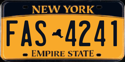 NY license plate FAS4241