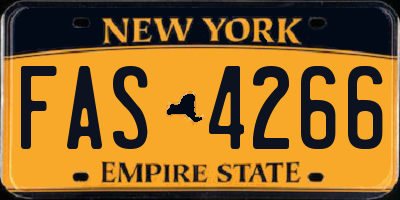 NY license plate FAS4266