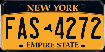 NY license plate FAS4272