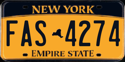 NY license plate FAS4274
