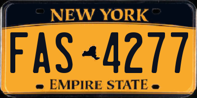 NY license plate FAS4277