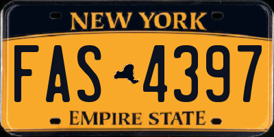 NY license plate FAS4397