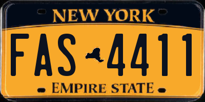 NY license plate FAS4411