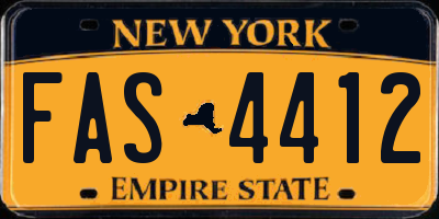 NY license plate FAS4412