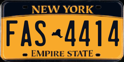 NY license plate FAS4414