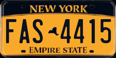 NY license plate FAS4415