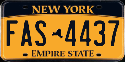 NY license plate FAS4437