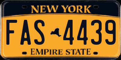 NY license plate FAS4439