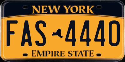 NY license plate FAS4440