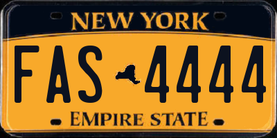 NY license plate FAS4444