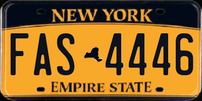 NY license plate FAS4446