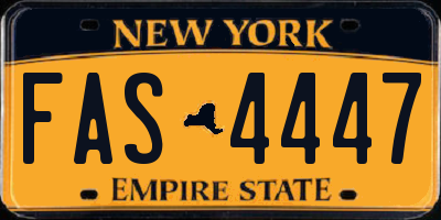 NY license plate FAS4447