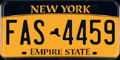 NY license plate FAS4459