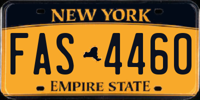 NY license plate FAS4460