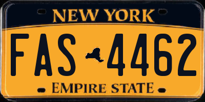 NY license plate FAS4462