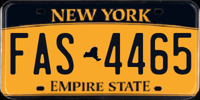 NY license plate FAS4465