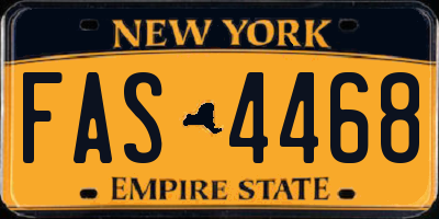 NY license plate FAS4468