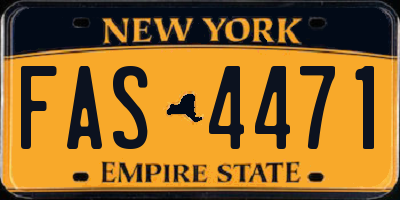 NY license plate FAS4471
