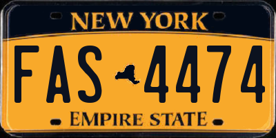 NY license plate FAS4474