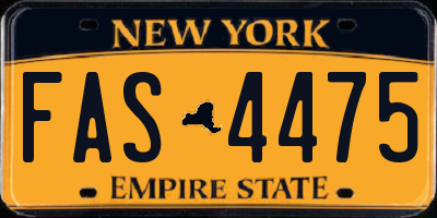 NY license plate FAS4475