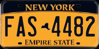 NY license plate FAS4482