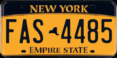 NY license plate FAS4485