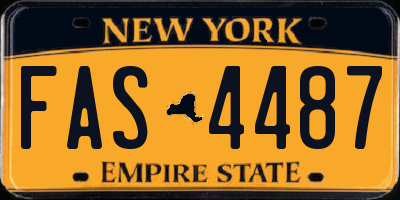 NY license plate FAS4487