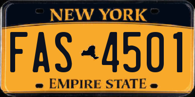 NY license plate FAS4501