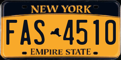 NY license plate FAS4510