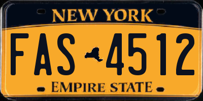 NY license plate FAS4512
