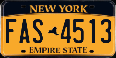 NY license plate FAS4513