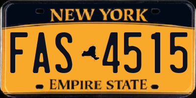 NY license plate FAS4515