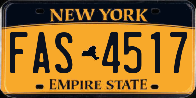 NY license plate FAS4517