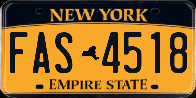 NY license plate FAS4518