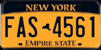 NY license plate FAS4561