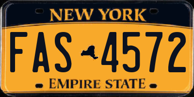 NY license plate FAS4572