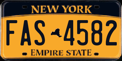 NY license plate FAS4582